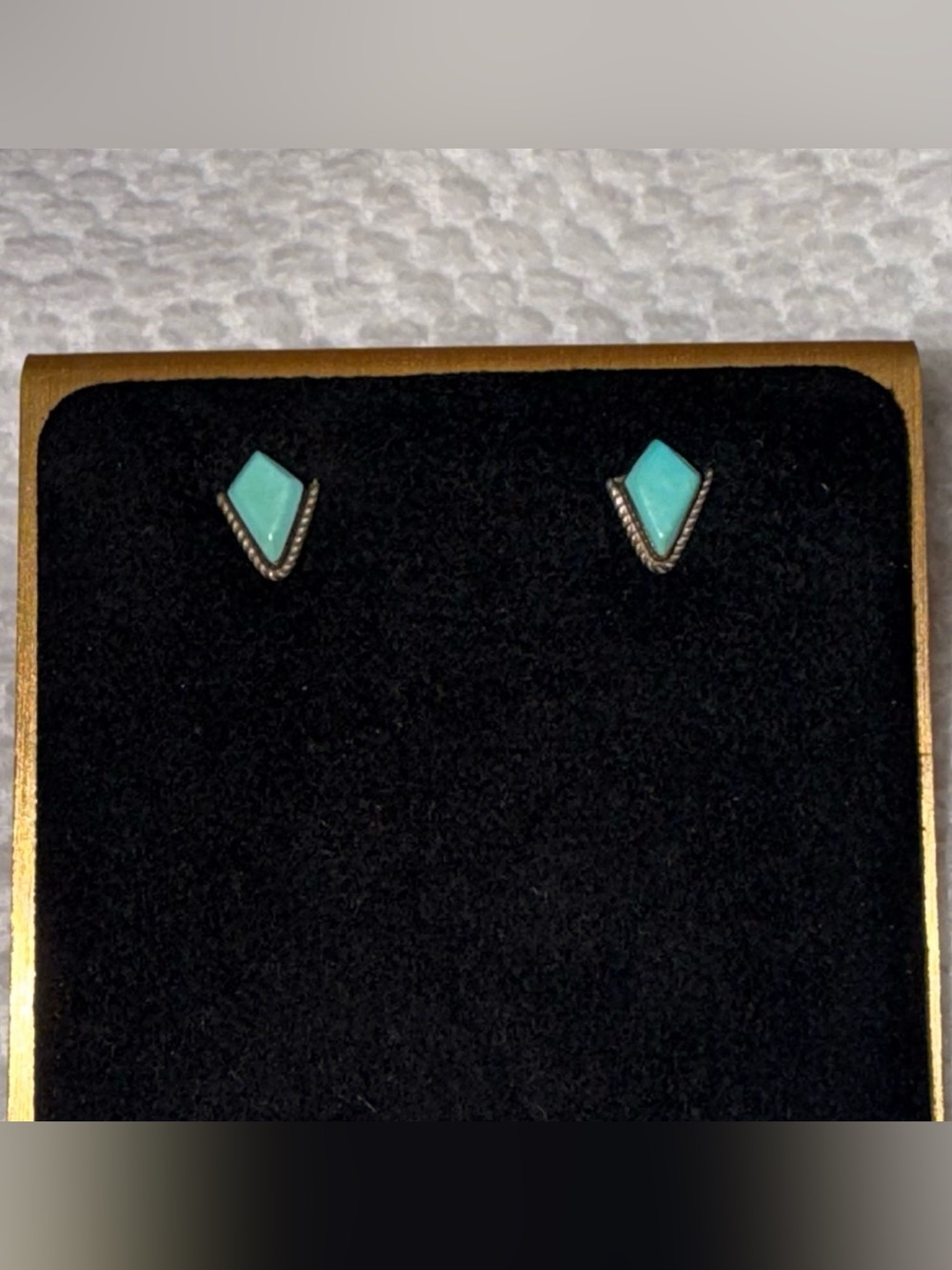 Turquoise & Sterling Stud Earrings
